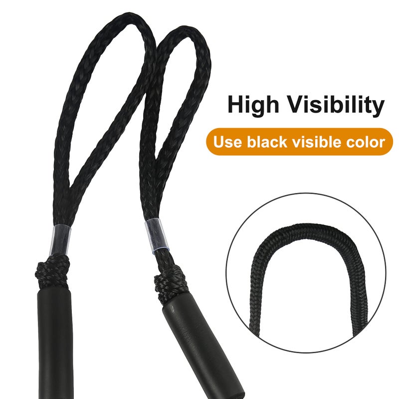 DockMoor Bungee Dock Lines for Boats Mooring Rope Bungee Boat Dock Line for Jet Ski Pontoon Kayak Accessories(Black 4P) - Image 4